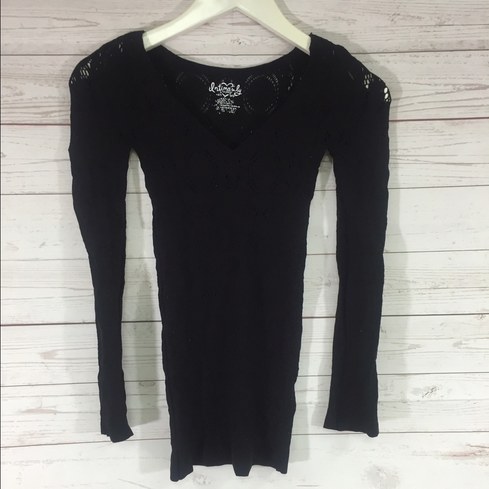 New Free People Seamless Long Sleeve Knit Top