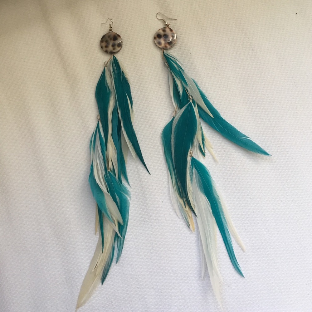 Feather earrings