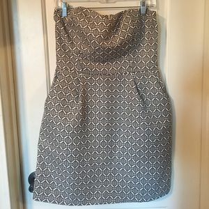 Black and off-white cocktail dress