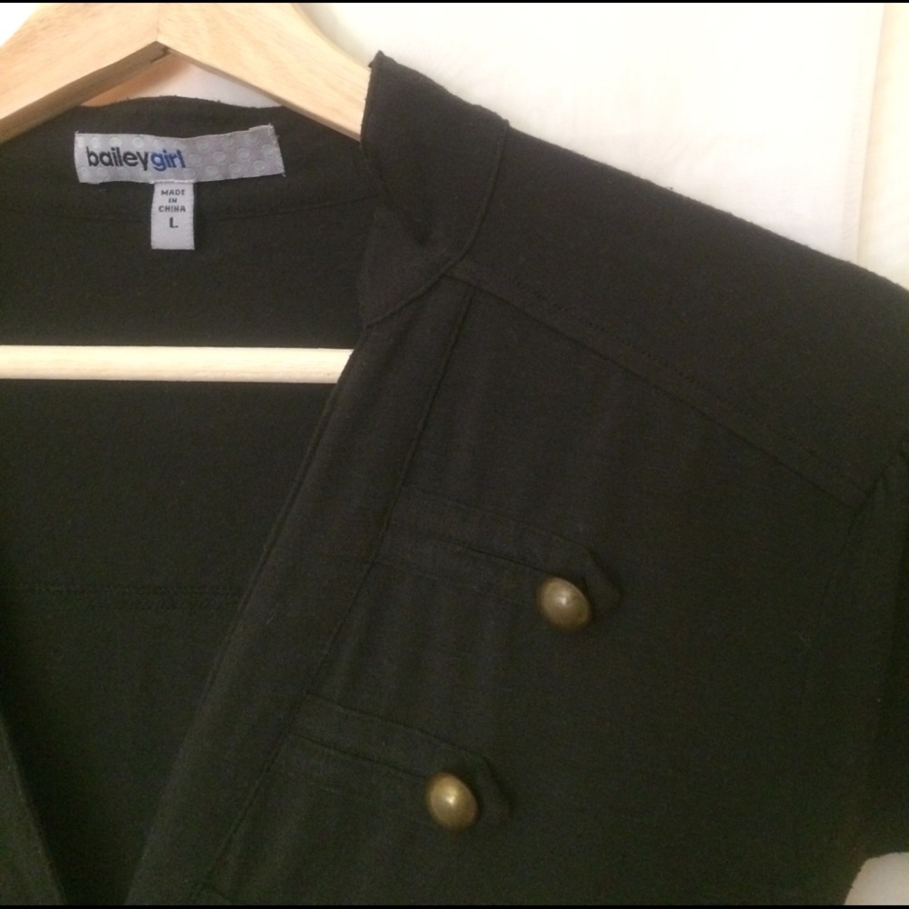 BAILEY GIRL Mid-thigh black, cotton dress