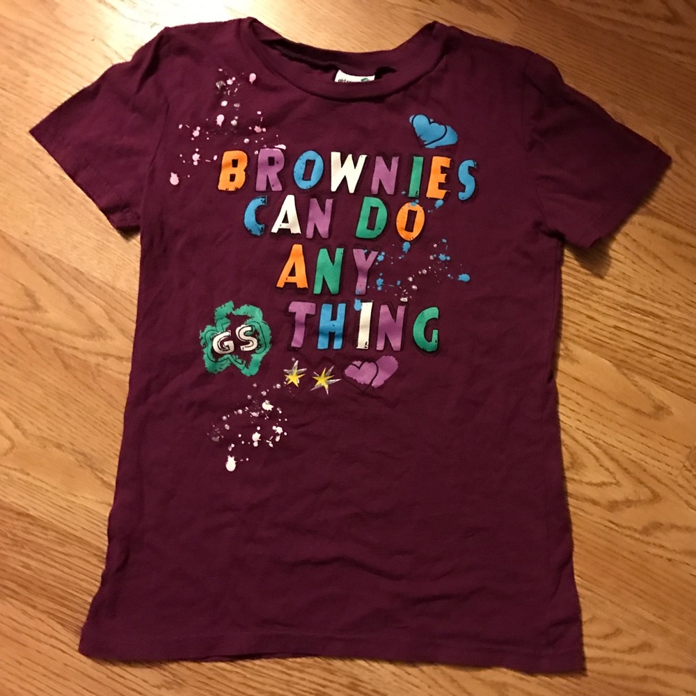 Girls Scouts Brownie shirt - Size Large