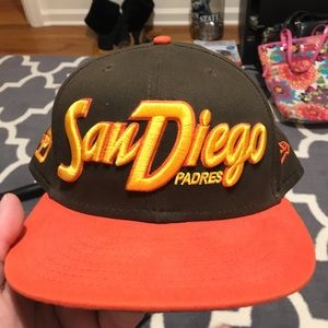San Diego Padres throwback SnapBack hat.