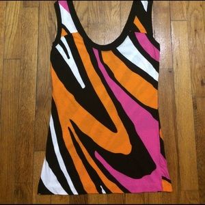 DVF Tiger Print Tank Top Womens Size Small