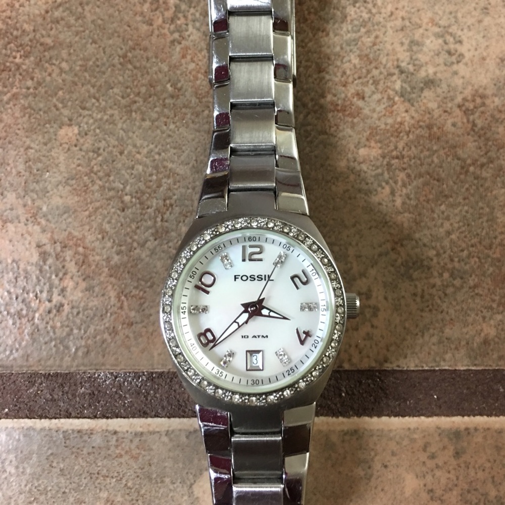 Silver Fossil watch