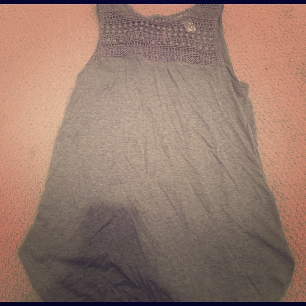 Cute grey top with laced top design!