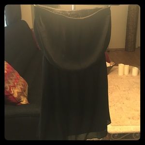 Black strapless dress