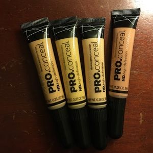 Set of 4 LA Girl Pro Concealers