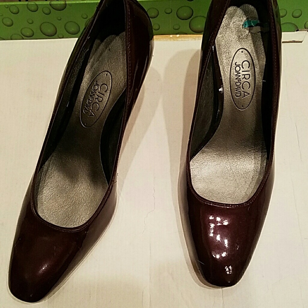 Patent leather pumps