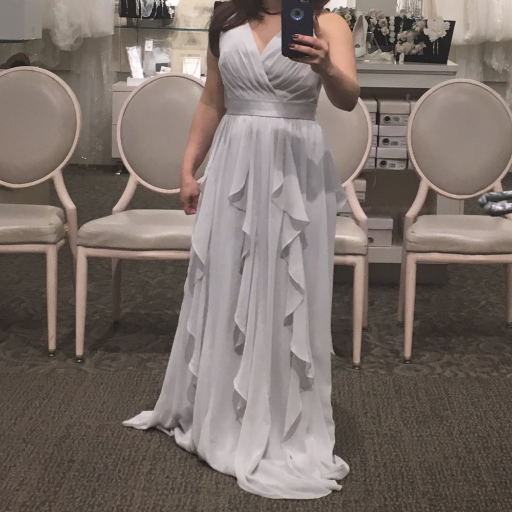 Gray bridesmaids dress