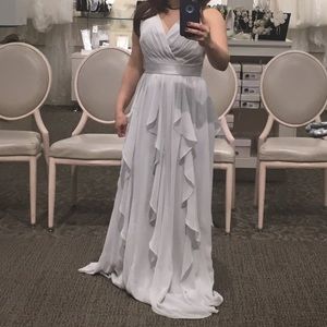 Gray bridesmaids dress