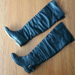 Steve Madden over the knee leather flat boots