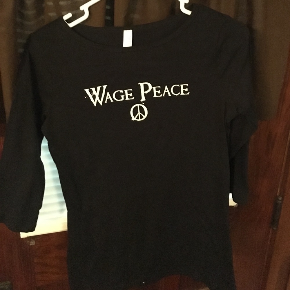 Women's 3/4 sleeve yoga black tee