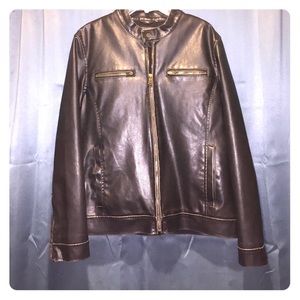 Guess : vintage styled leather jacket