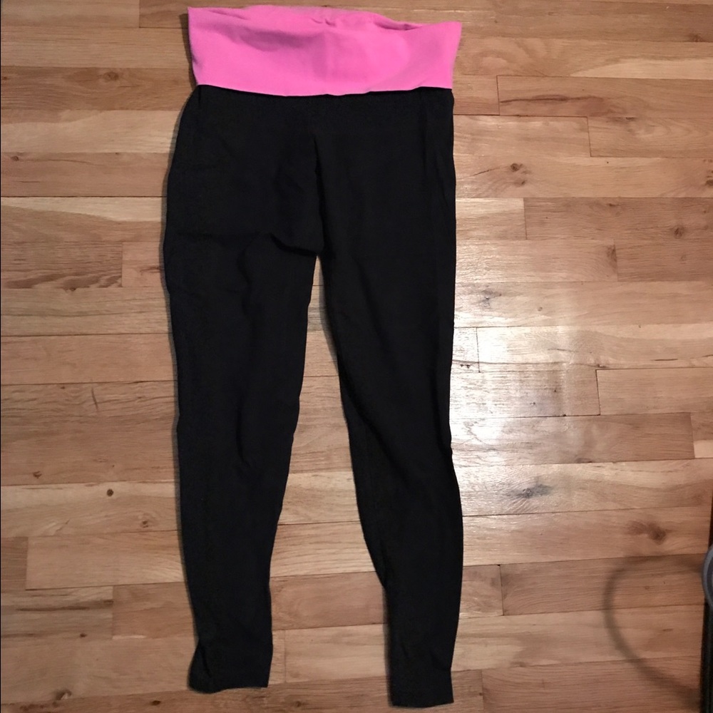 PINK fold over yoga leggings