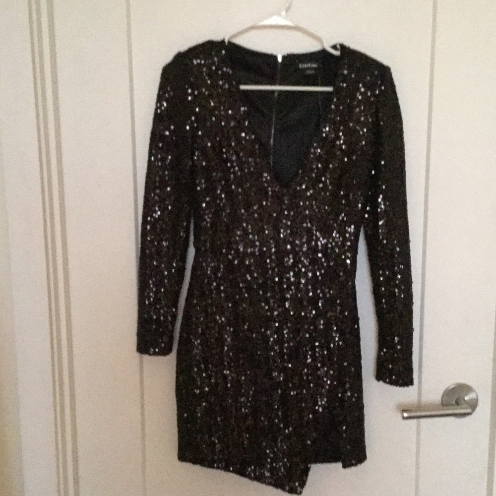 Bebe Black Sequin Dress