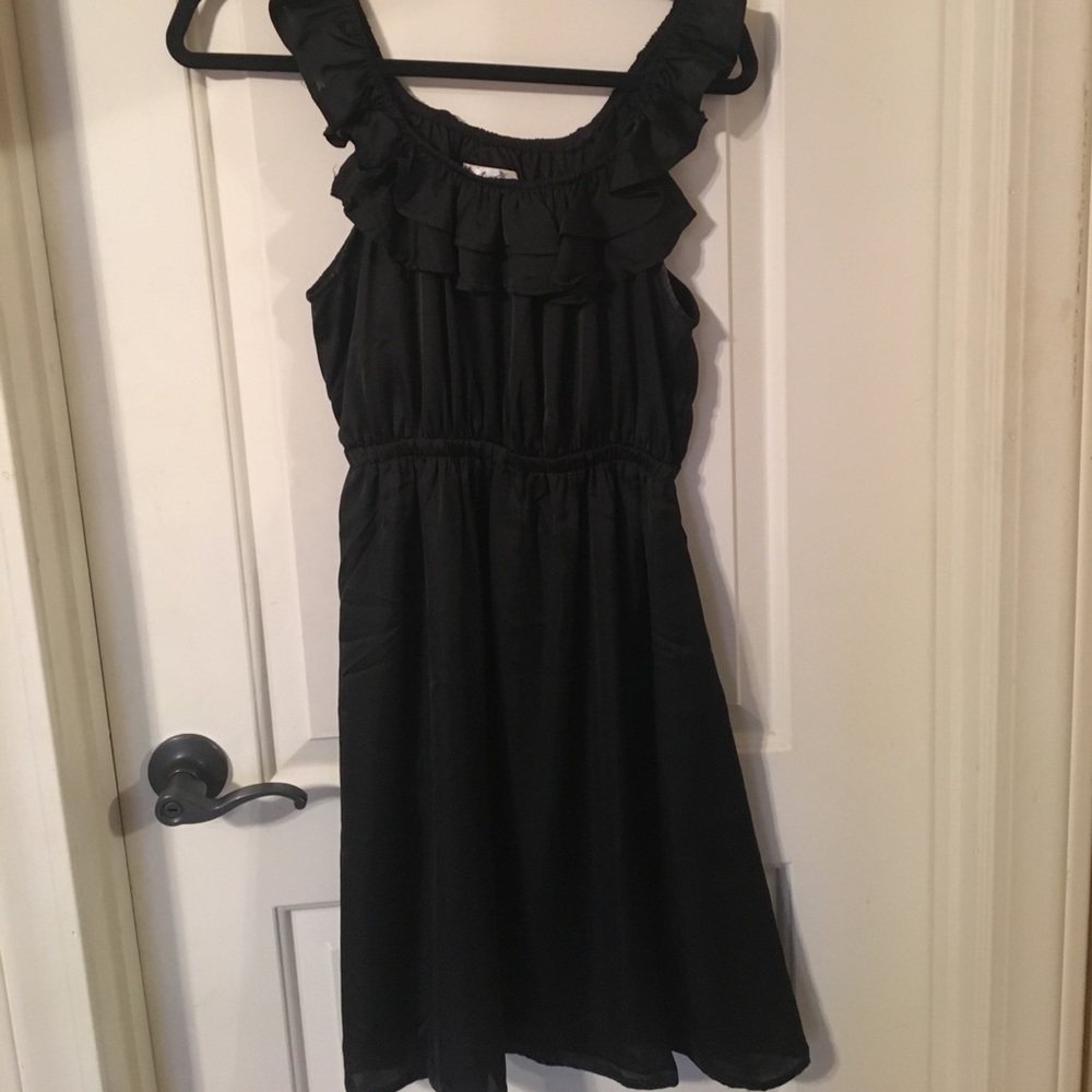 Black silk dress