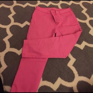 Pink skinny capris from AE, size 16