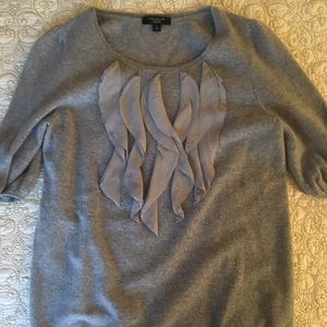 Ann Taylor Gray Cashmere Sweater