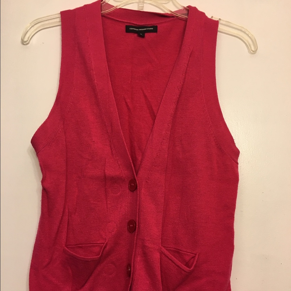 Pink grandpa cardigan by Express size M