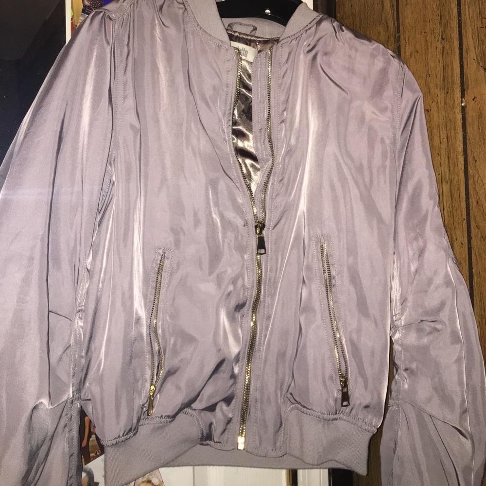 Lavender/Silver Bomber Jacket
