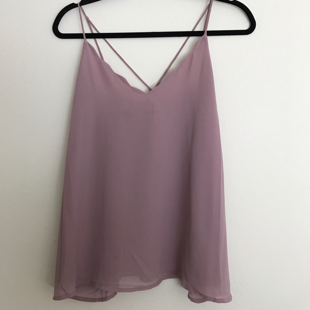 Daisy Shoppe Blush Scalloped Blouse