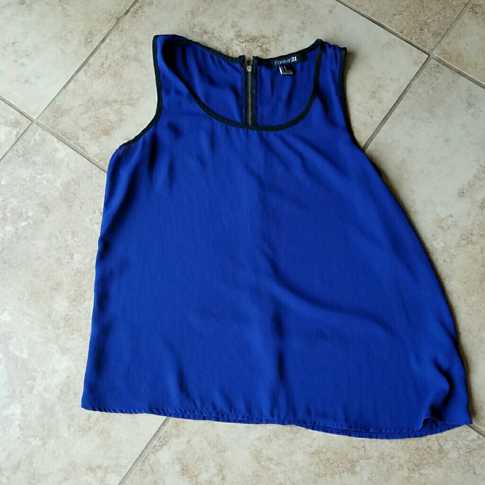 Forever 21 blue and black tank
