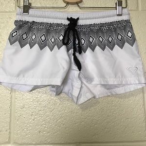 White ROXY board shorts