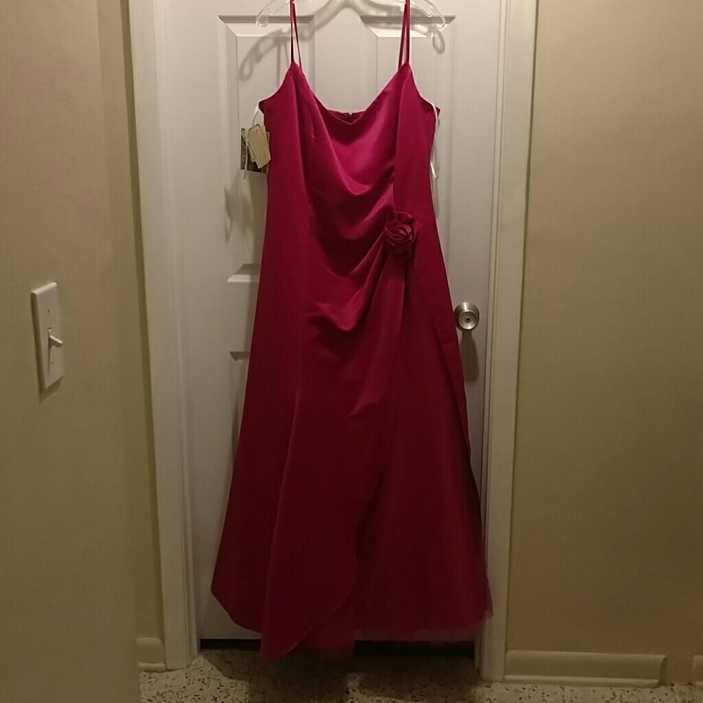 Scott McClintock full length spaghetti strap gown