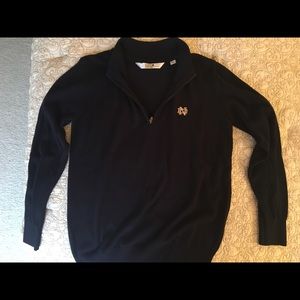 Navy Notre Dame Half-Zip Sweater