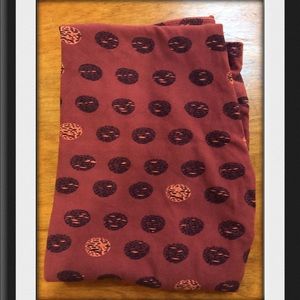 Lularoe leggings OS Burgundy & Plum