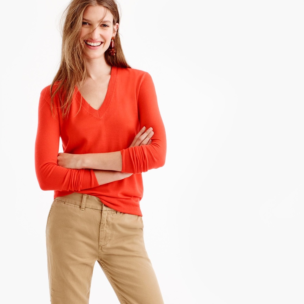Lacoste orange sweater