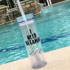NWTS SKINNY TUMBLER I NEED VITAMIN SEA BEACH