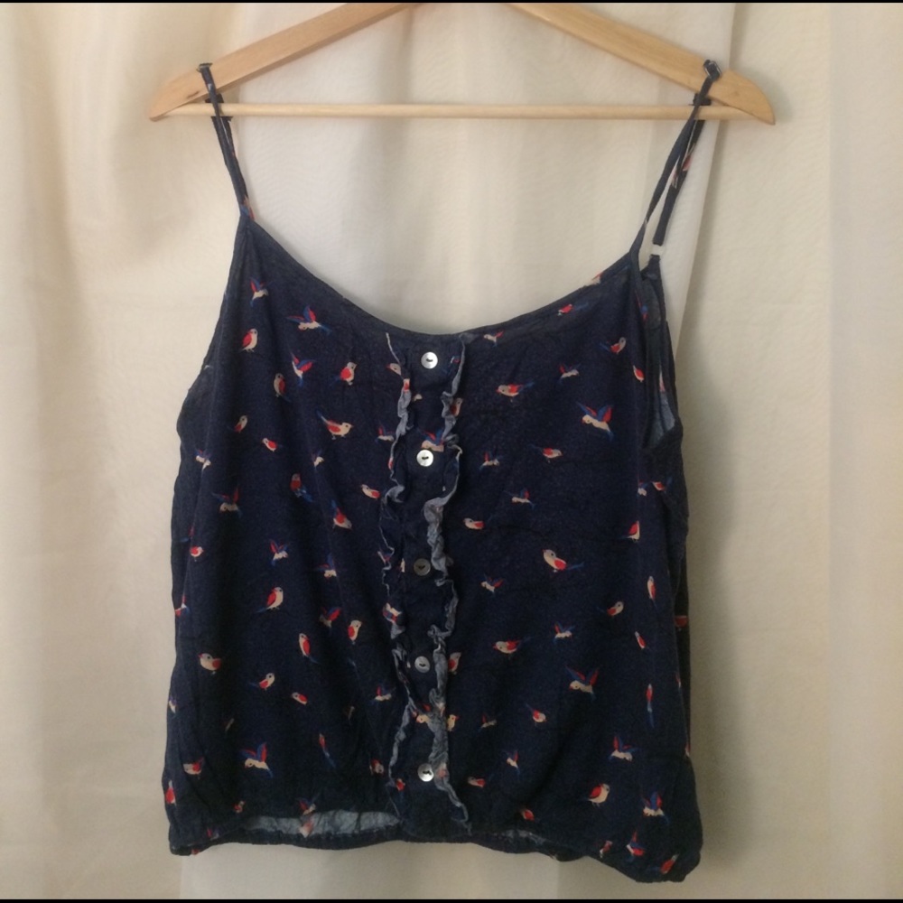 Cropped, graphic camisole