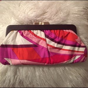 NWT Banana Republic floral silk clutch