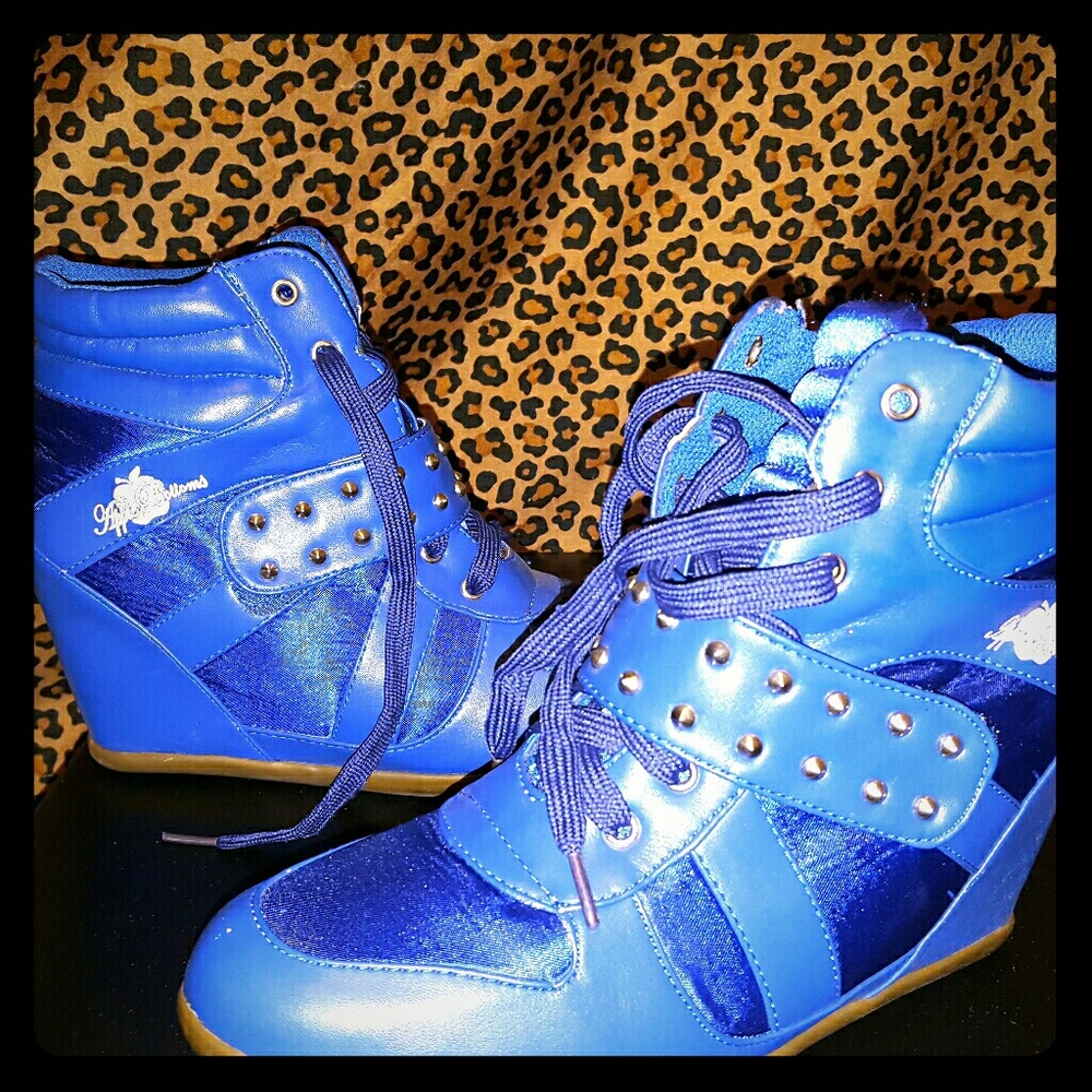 Apple bottom sneaker wedges
