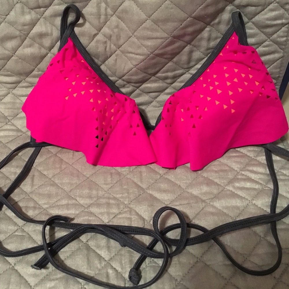 Victoria's Secret Pink hot pink/orange bikini top