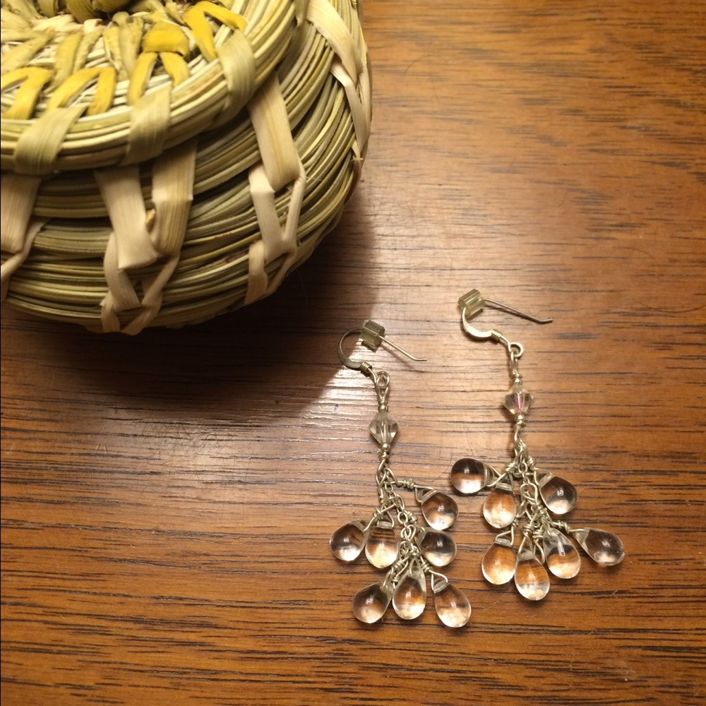 *closet clean out * Clear Beaded Earrings