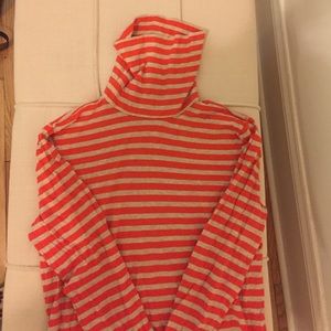 Jcrew striped tissue turtleneck