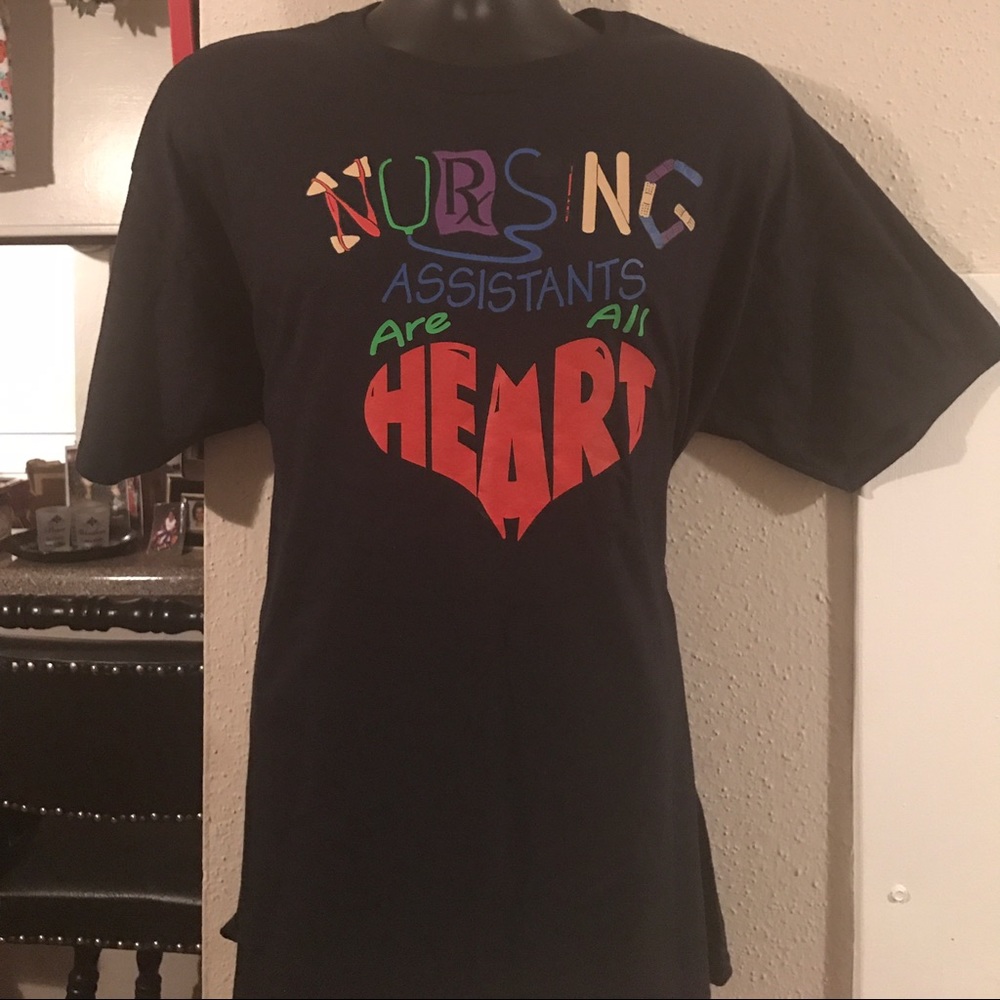 S&K Tshirts Designs Nursing Assistant Black Tee