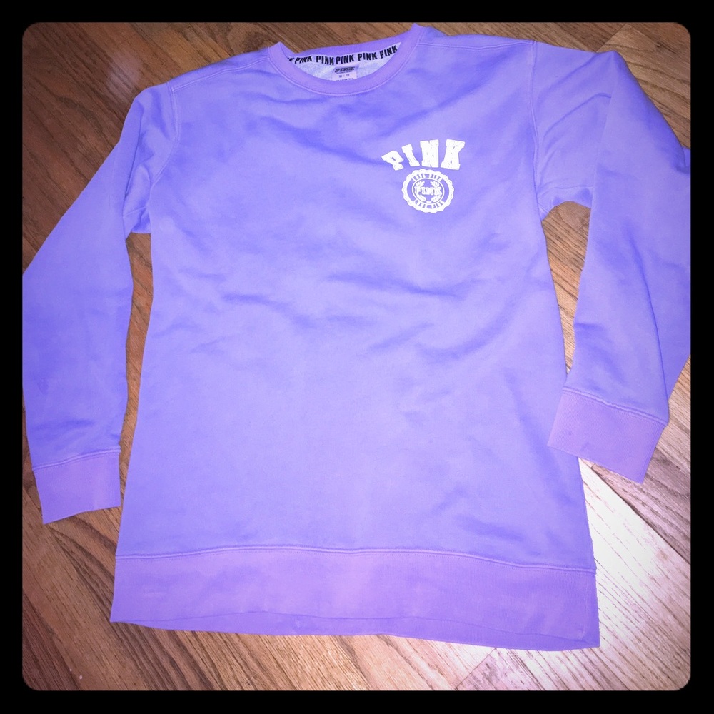 🎀 VS PINK lilac crew neck sweatshirt XS 🎀