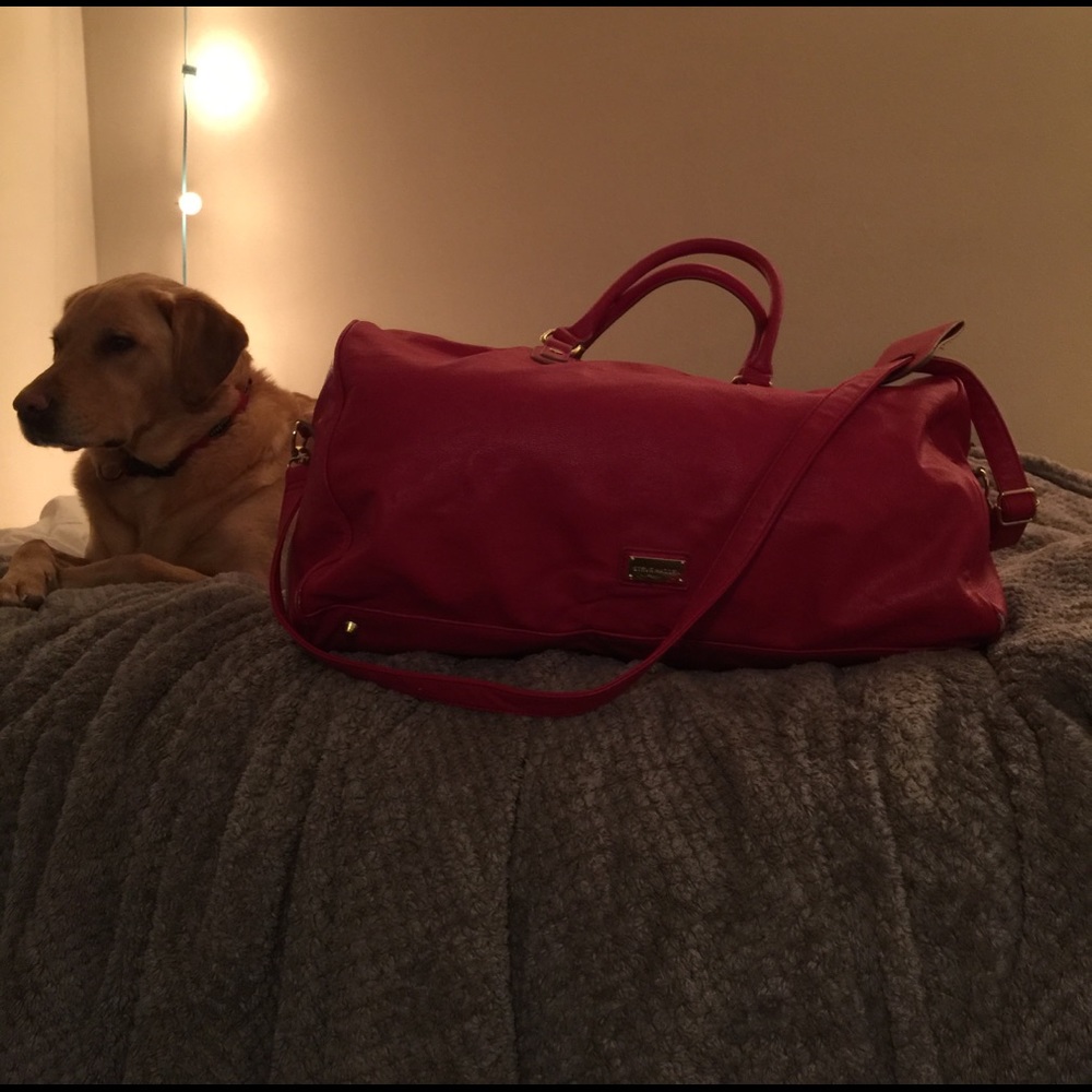 Steve Madden Leather Weekender Bag