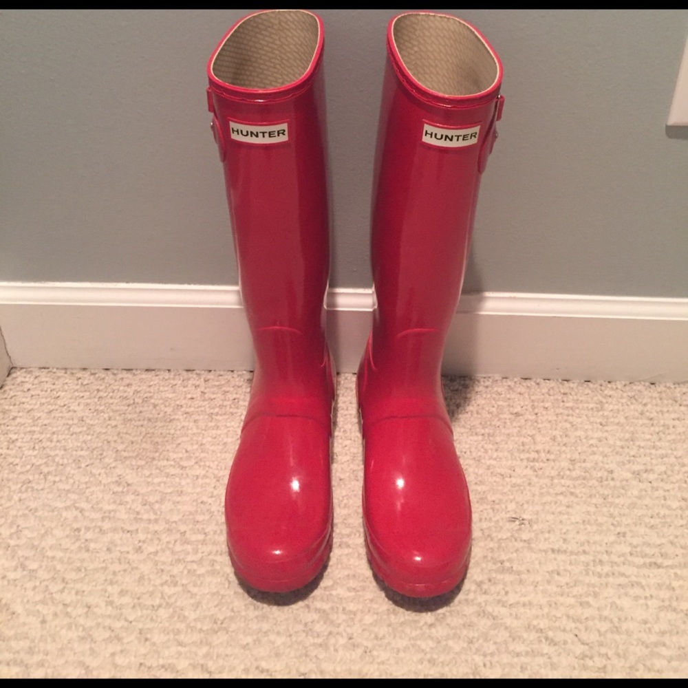 Hunter original tall gloss rain boots