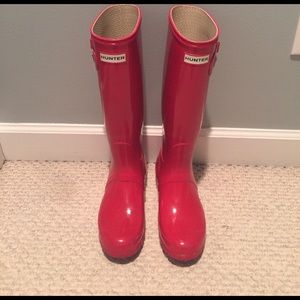 Hunter original tall gloss rain boots