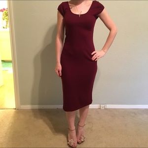 Regular dress, has a beautiful wine color