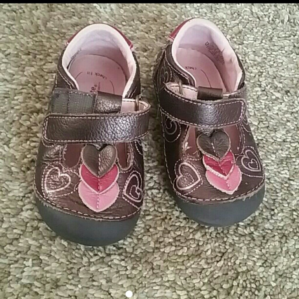Stride rite girls brown mary janes 6M