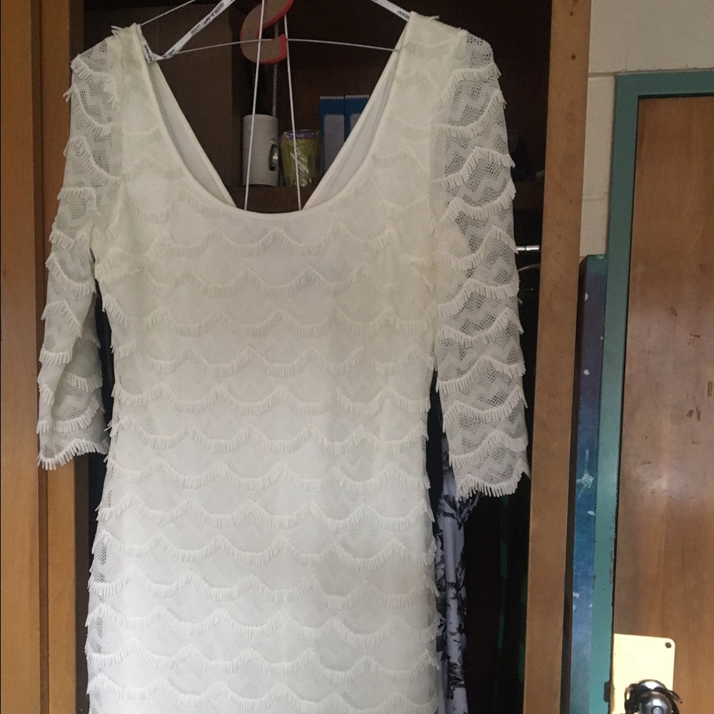 Guess white fitted dress