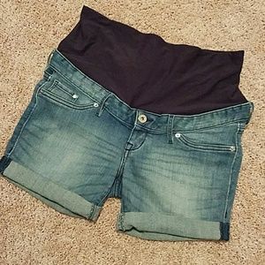 Maternity jean shorts