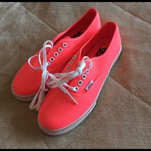 Neon Pink Low Cut Vans