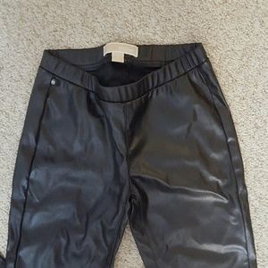 Black Michael kors leather pants