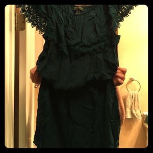 Teal Off the shoulder Romper